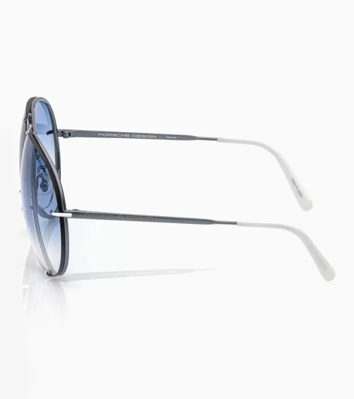 PORSCHE DESIGN P´8478 Sunglasses Iconic Aviator #1 Ladies Capsule Sluneční brýle Pilotky dámské modrobílé s výměnnými skly v modrém nebo šedém gradientu