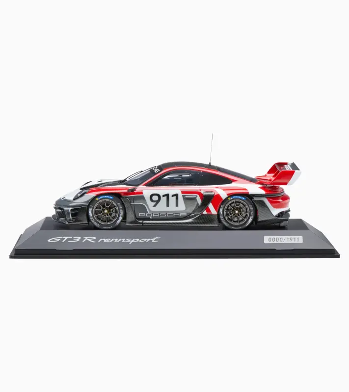 PORSCHE 911 GT3 R rennsport Limited Edition Model 1:43 barevná kombinace a startovní číslo 911