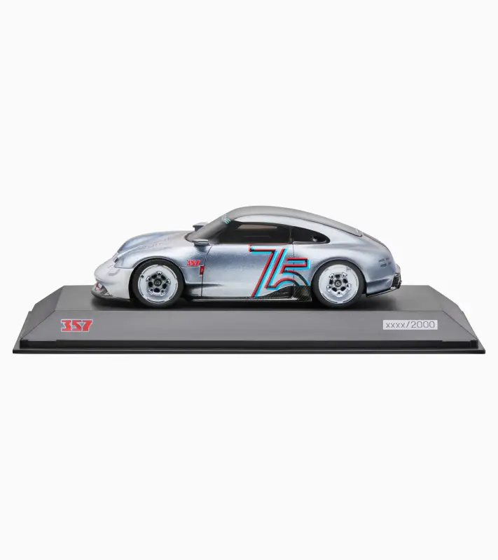 Porsche Vision 357 Limited Edition Model 1:43 stříbrná metalíza se startovním číslem 75