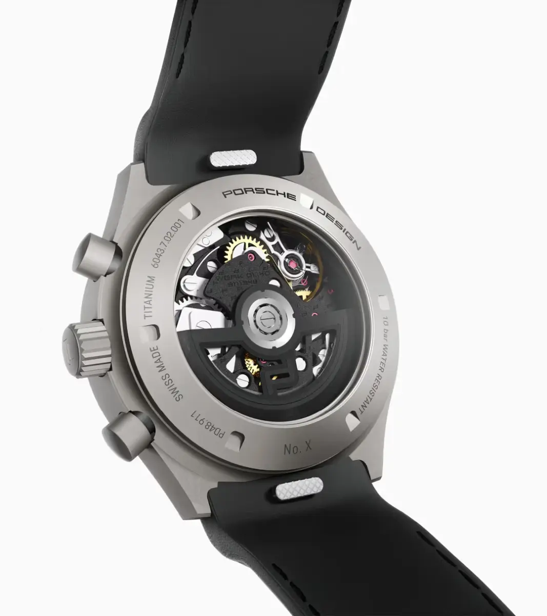 Porsche Design Chronograph 1 – All Titanium Numbered Edition hodinky s černým řemínkem