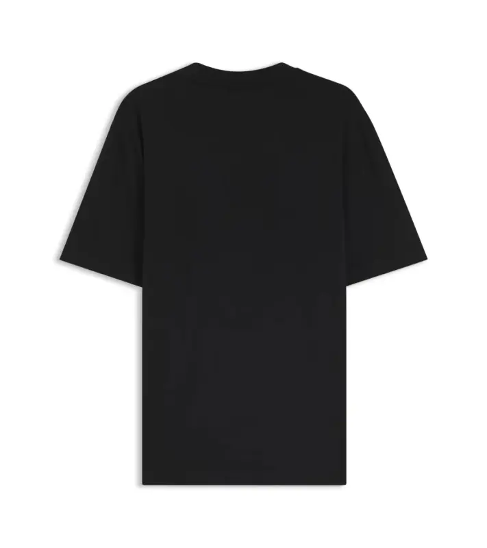PORSCHE DESIGN T-shirt with gloss artwork Porsche x BOSS Tričko sportovně laděné s výstřihem ke krku černé s grafikou