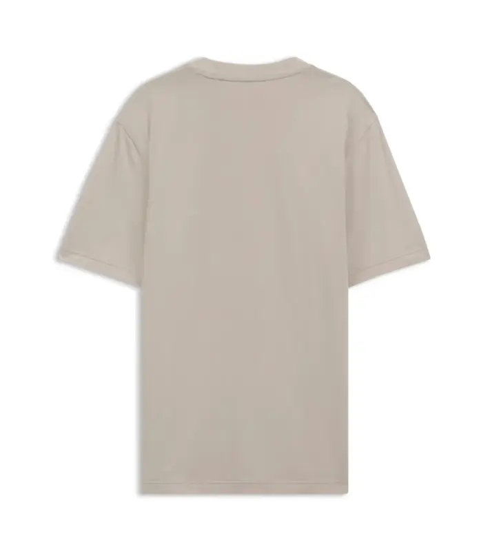 PORSCHE DESIGN T-shirt with gloss artwork Porsche x BOSS Tričko sportovně laděné s výstřihem ke krku béžové s grafikou