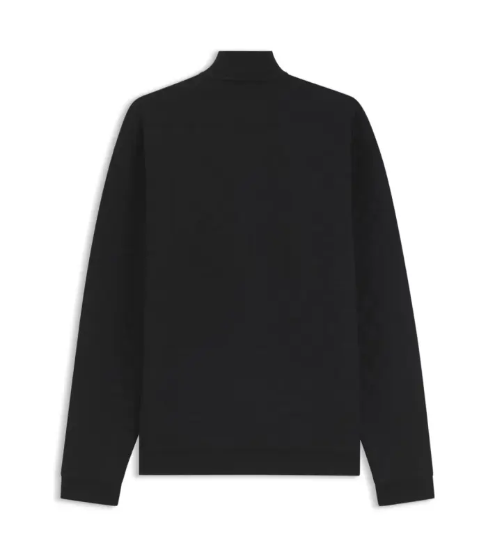 PORSCHE DESIGN Zip-up Sweatshirt with Pascha-check Jacquard Porsche x BOSS Svetr mikina na zip se žakárovým vzorem šachovnice a reliéfním logem v černé