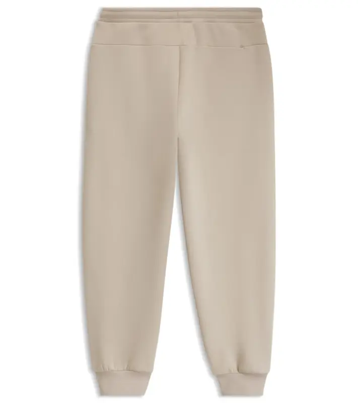 PORSCHE DESIGN Stretch-Jersey Tracksuit Bottoms with logo Porsche x BOSS Kalhoty volnočasové sportovní mírně strečové s náplety v béžové
