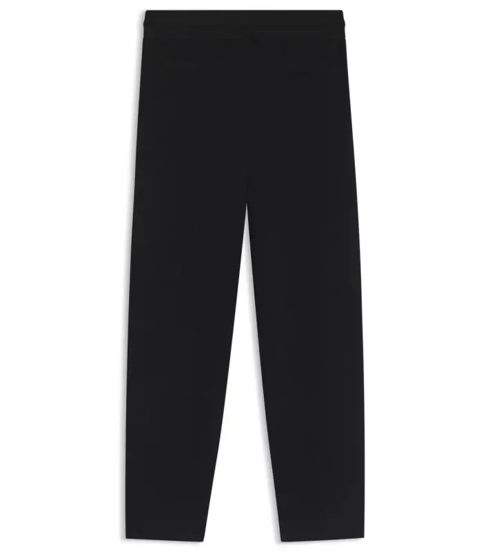 PORSCHE DESIGN Tracksuit Bottoms with contrast details Porsche x BOSS Kalhoty volnočasové sportovní s reliéfním logem a výraznými detaily v černé