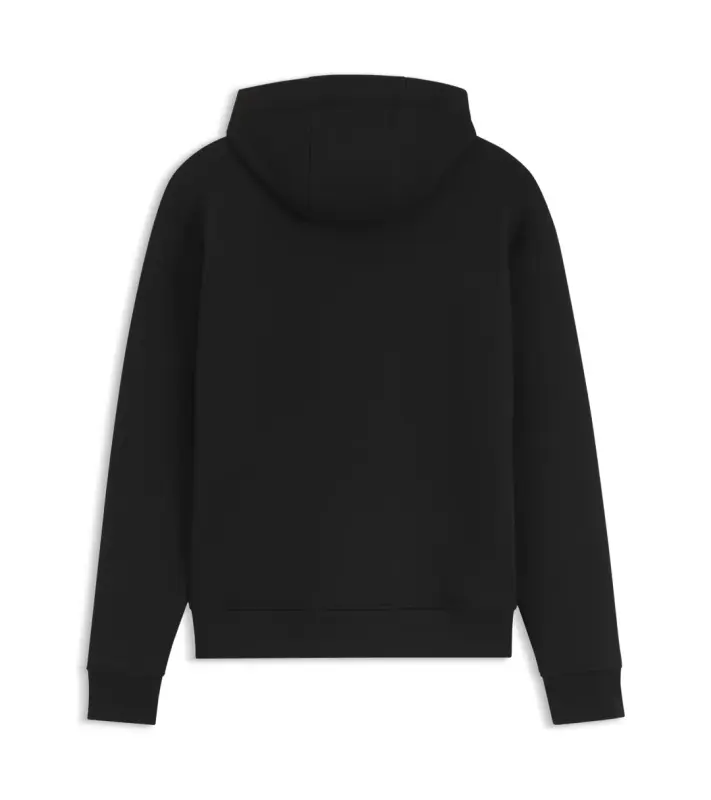 PORSCHE DESIGN Relaxed-fit zip-up Hoodie with logo Porsche x BOSS Mikina klokanka rozepínací s reliéfním logem v černé