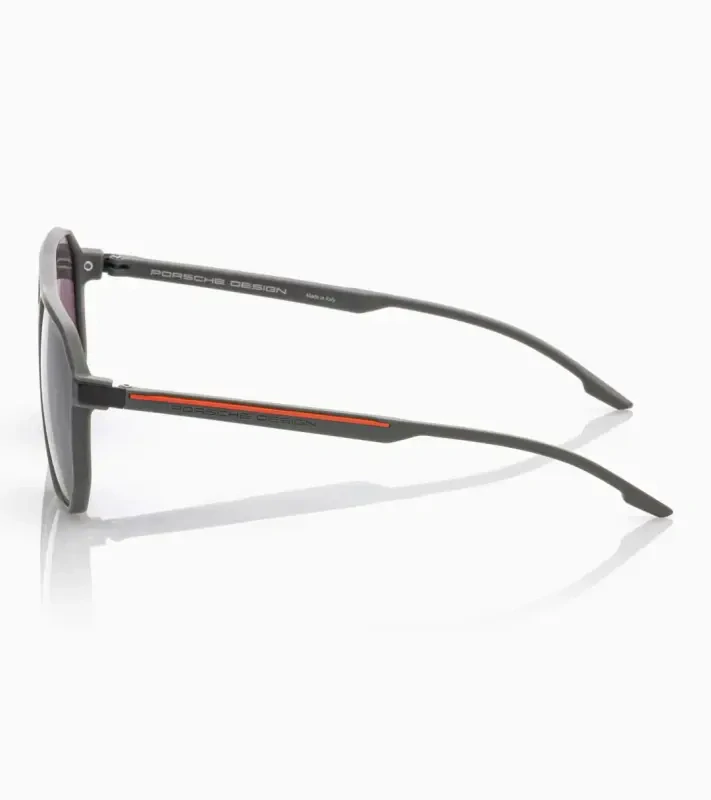 PORSCHE DESIGN P´86012 Sunglasses Neo Blade #2 Sluneční brýle charakteristických tvarů a barev. Šedooranžové s tmavě šedými polarizovanými skly.