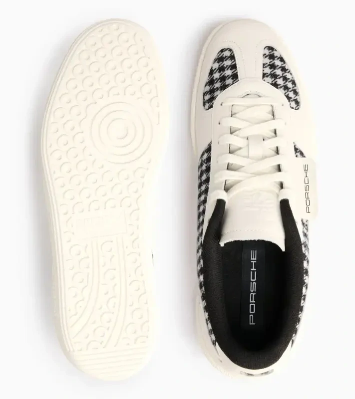 PORSCHE DESIGN 911 Pepita Palermo Sneakers Obuv volnočasová sportovní v retro stylu kostkovaná bíločerná