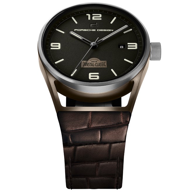 Porsche Design 1919 DATETIMER ETERNITY šedozelená hnědá titanium grey-green brown