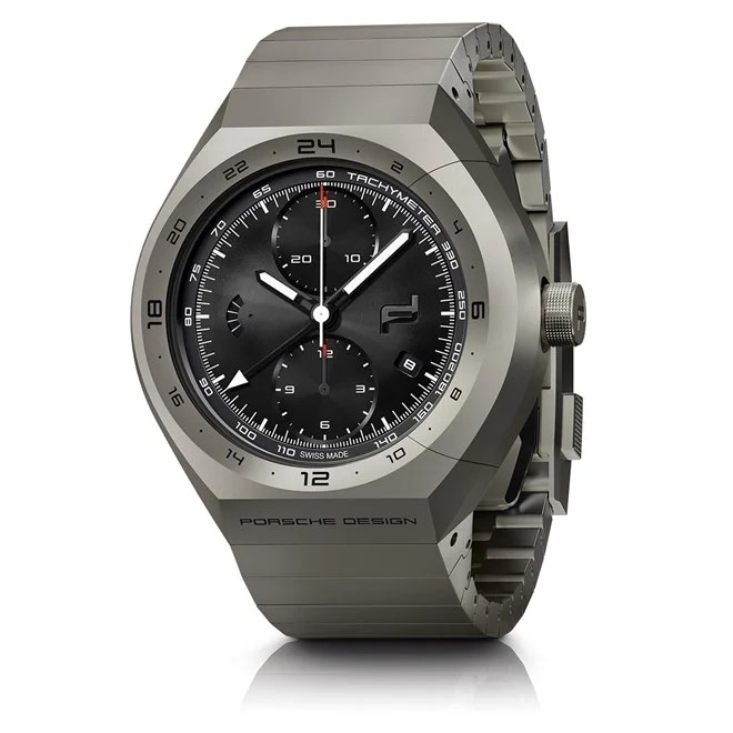 Porsche Design MONOBLOC Actuator GMT-Chronotimer hodinky černý ciferník all titanium