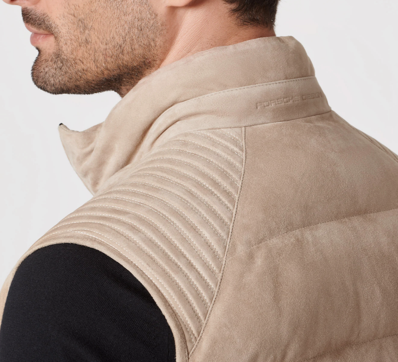 Porsche Design PADDED GOAT SUEDE VEST luxusní vesta béžová