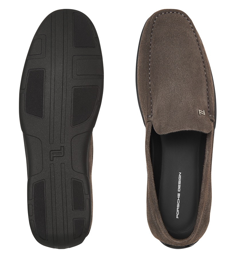 Porsche Design DRIVER VELOURS MOCCASIN kožená mokasína šedohnědá