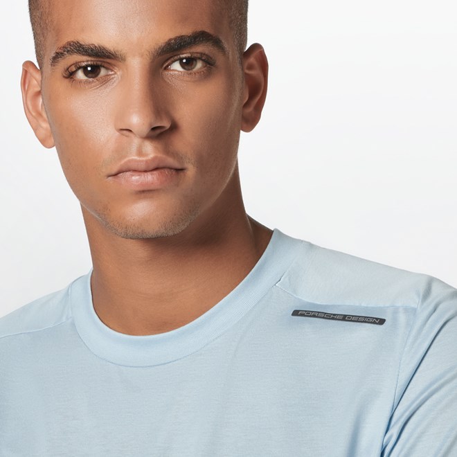 Porsche Design ESSENTIAL T-SHIRT Tričko s kulatým výstřihem světle modrá