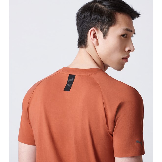 Porsche Design ESSENTIAL T-SHIRT Tričko s kulatým výstřihem kaštanově oranžová auburn