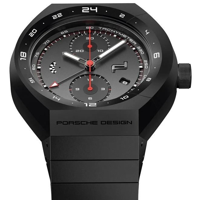 Porsche Design MONOBLOC ACTUATOR 24H Chronograph All black hodinky celé černé