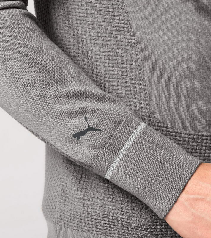Porsche Design EvoKnit Crew Neck Sweater Svetr s výstřihem ke krku šedý