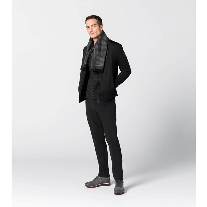 Porsche Design PEPITA BUSINESS SCARF Šála kostkovaná šedá černá jet black asphalt