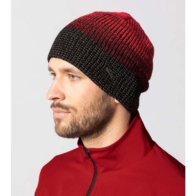 Porsche Design RCT CLASSIC CUFFLESS BEANIE Čepice pánská červená urban red velikost uni