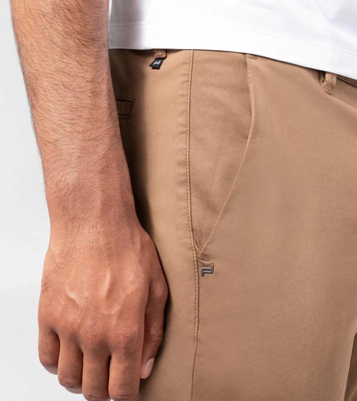 Porsche Design Basic Chino Regular Fit chino kalhoty klasický střih barva pouštní písek