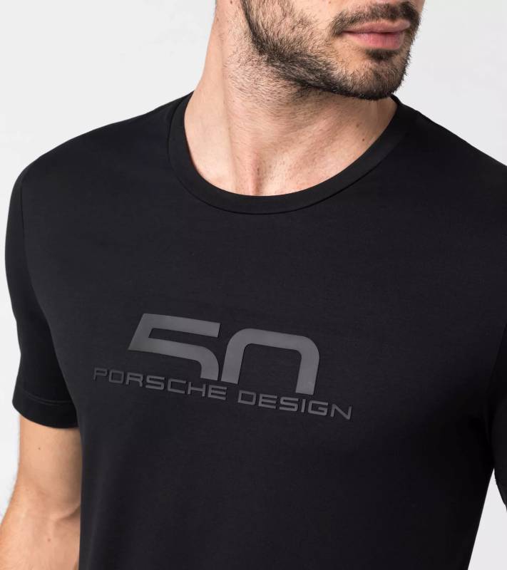 PORSCHE DESIGN 50Y Crew Neck T-Shirt Tričko výročí 50let černé