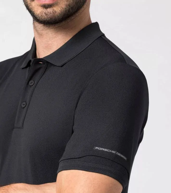 PORSCHE DESIGN Men's Polo Shirt Tričko s límečkem a knoflíčky černá