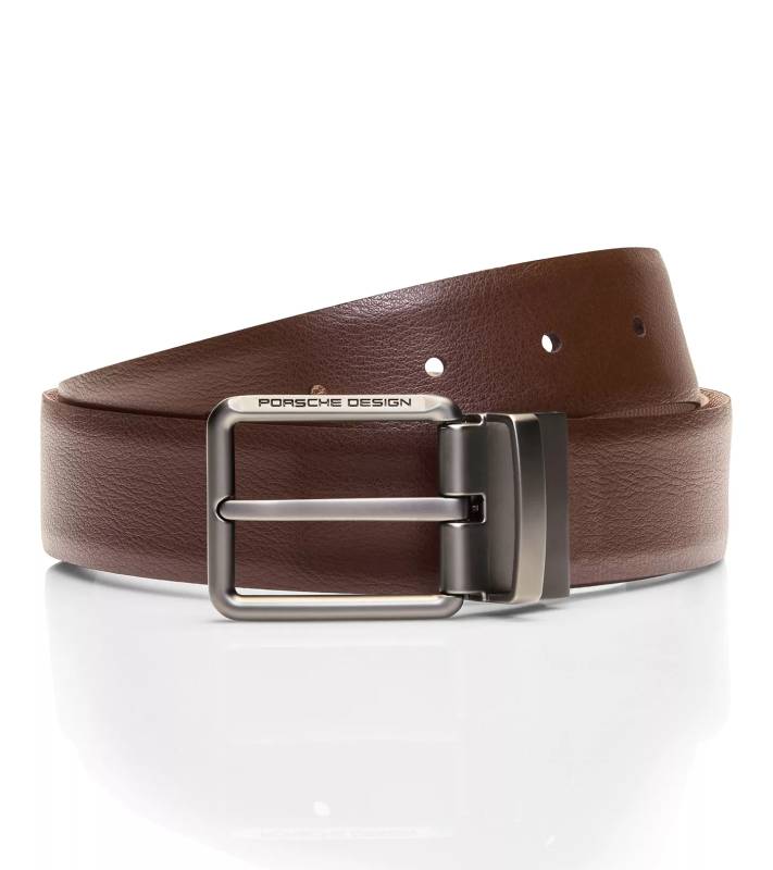PORSCHE DESIGN Business Belt Pin Buckle Reversible 35 Opasek oboustranný kožený hnědý délka 110cm šířka 3,5cm