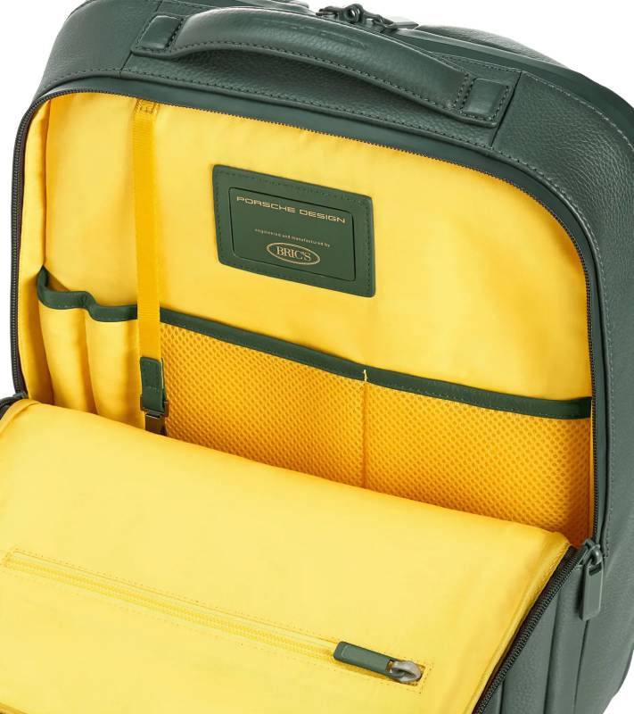 PORSCHE DESIGN Roadster Leather Backpack S1 Batoh menší velikosti kožený manažerský zelený