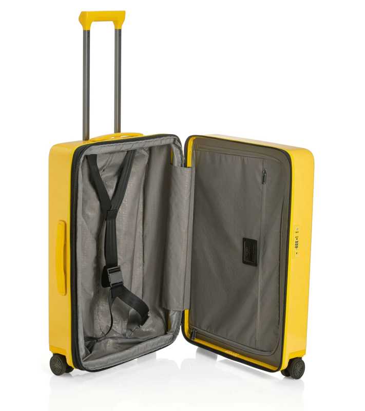 PORSCHE DESIGN Roadster Hardcase 4W Trolley M Cestovní zavazadlo kufr skořepinový velikost M žlutý TSA