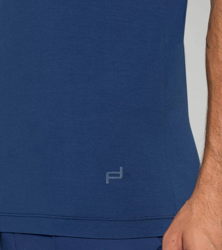 PORSCHE DESIGN V-Neck T-Shirt Tričko s výstřihem do V bavlněné modré