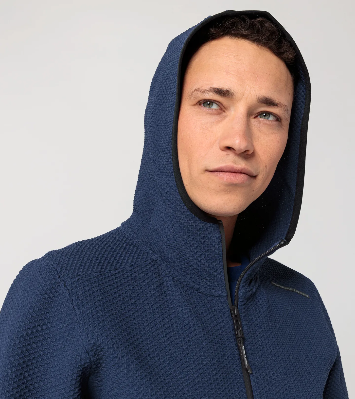 PORSCHE DESIGN EvoKNIT® Midlayer Jacket Mikina volnočasová lehká funkční tmavá perská modrá