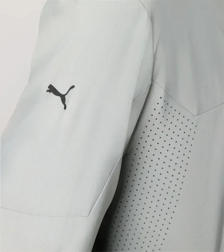 PORSCHE DESIGN Woven tech jacket Bunda tkaná sportovní tech funkční popelavě šedá