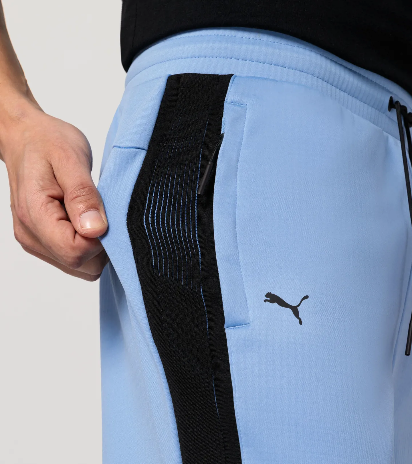 PORSCHE DESIGN Sweatpants Volnočasové kalhoty funkční klasického střihu pastelová modrá