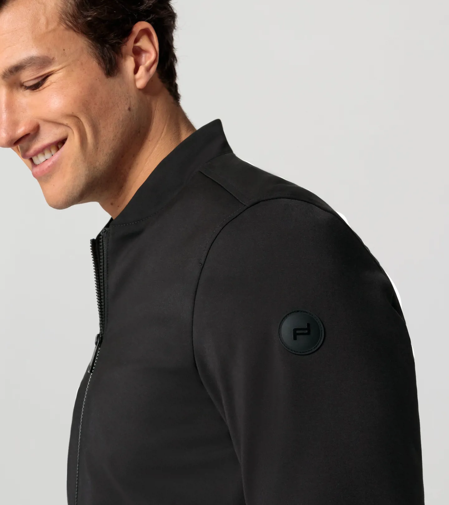 PORSCHE DESIGN Athleisure blouson Bunda módní volnočasová pro období podzim jaro černá