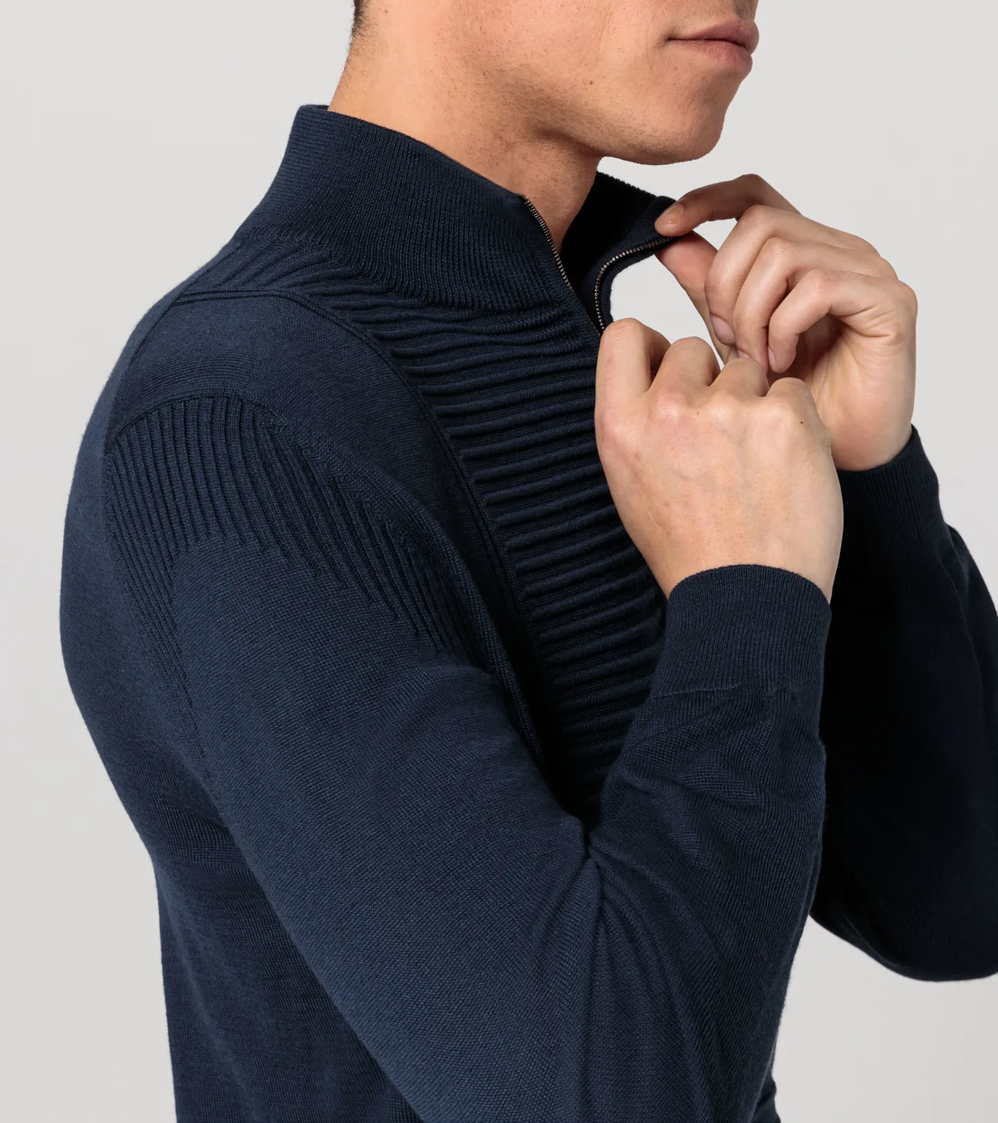 PORSCHE DESIGN Athleisure sweater Svetr módní volnočasový tmavě modrá