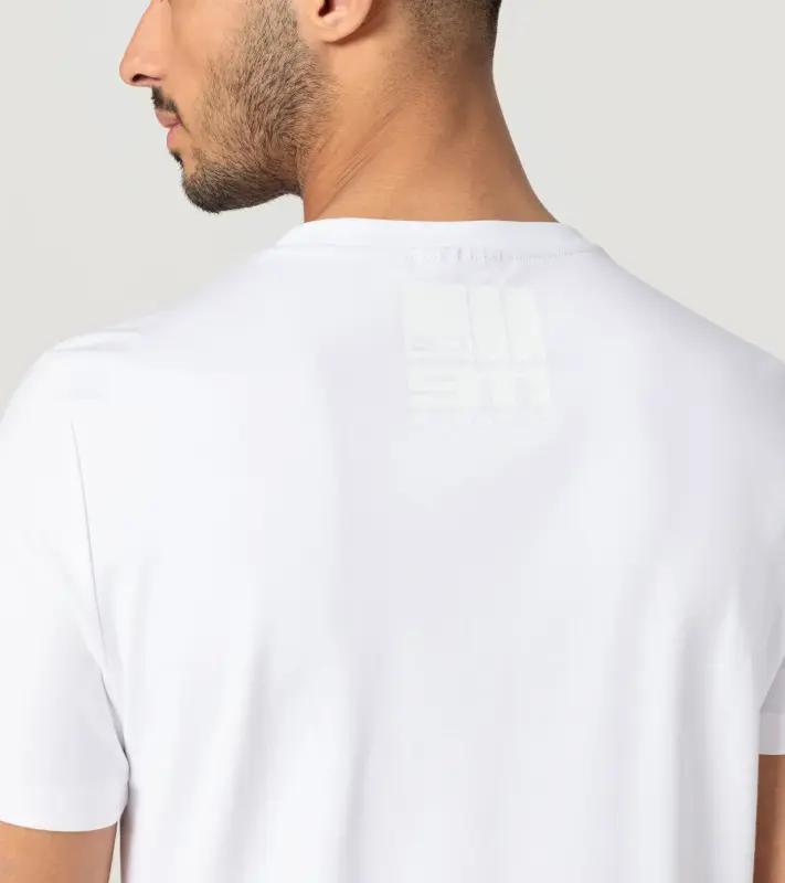 PORSCHE DESIGN Unisex T-shirt 60Y Porsche 911 Tričko s kulatým výstřihem a potiskem bílá