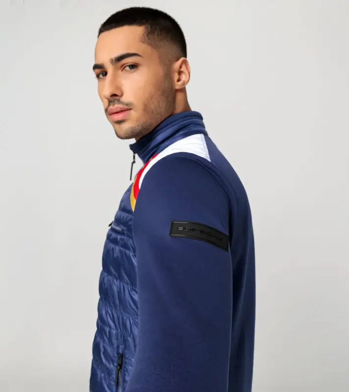 PORSCHE HEAD Dakar Midlayer Jacket Mikina střední vrstva sportovní zimní modrobílá Porsche 953