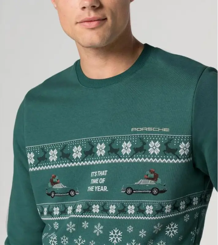 PORSCHE Sweatshirt unisex Christmas Svetr sváteční vánoční zelená