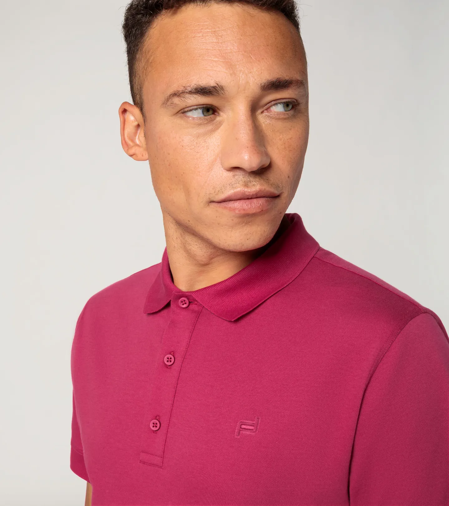 PORSCHE DESIGN PD icon polo shirt Tričko s límečkem bavlněné purpurová