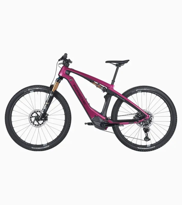PORSCHE eBike Cross Performance EXC Jízdní horské elektrokolo karbonový rám vínová