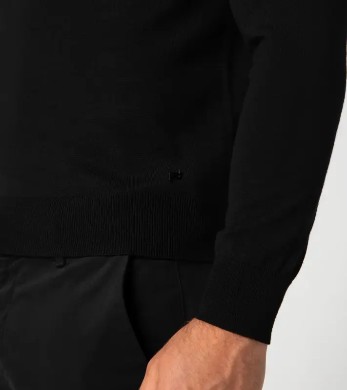 PORSCHE DESIGN Crew neck pullover Svetr pulovr s kulatým výstřihem černá