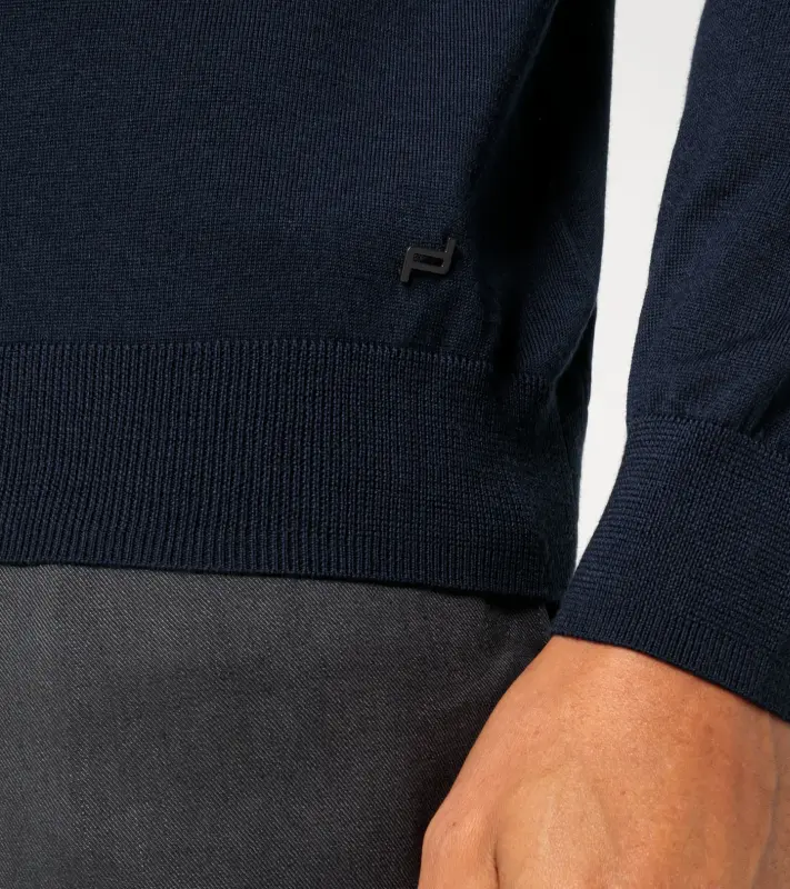 PORSCHE DESIGN Crew neck pullover Svetr pulovr s kulatým výstřihem námořní modrá
