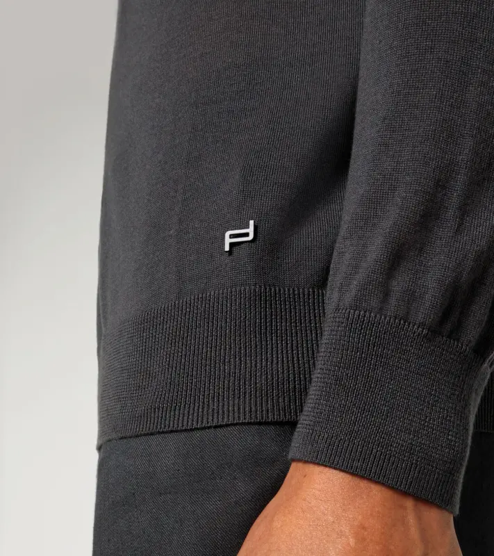 PORSCHE DESIGN Crew neck pullover Svetr pulovr s kulatým výstřihem asfaltově šedá