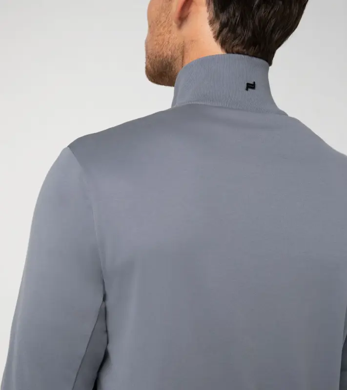 PORSCHE DESIGN Hybrid cardigan Svetr kardigan ze dvou materiálů a na zip antracitově šedá