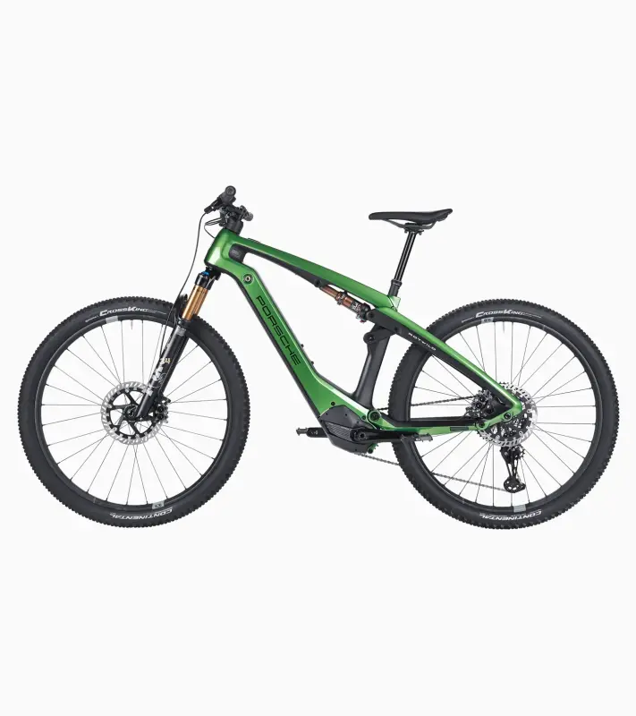 PORSCHE eBike Cross Performance EXC Jízdní horské elektrokolo karbonový rám zelená mamba