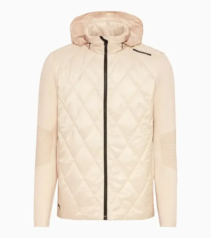 PORSCHE DESIGN Hybrid jacket Bunda prošívaná s pletenými rukávy a kapucí alpská bílá