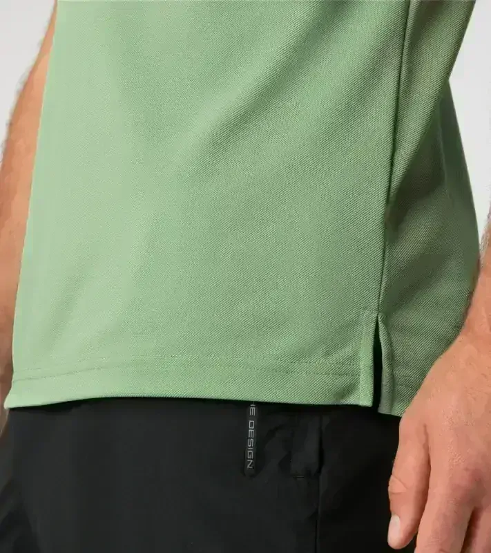 PORSCHE DESIGN Men's Polo Shirt Polokošile tričko s límečkem a knoflíčky pastelová zelená