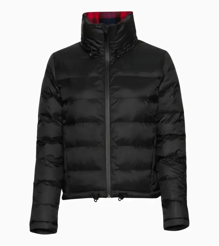 PORSCHE Reversible women's jacket Turbo No. 1 Bunda dámská oboustranná kostkovaná a černá