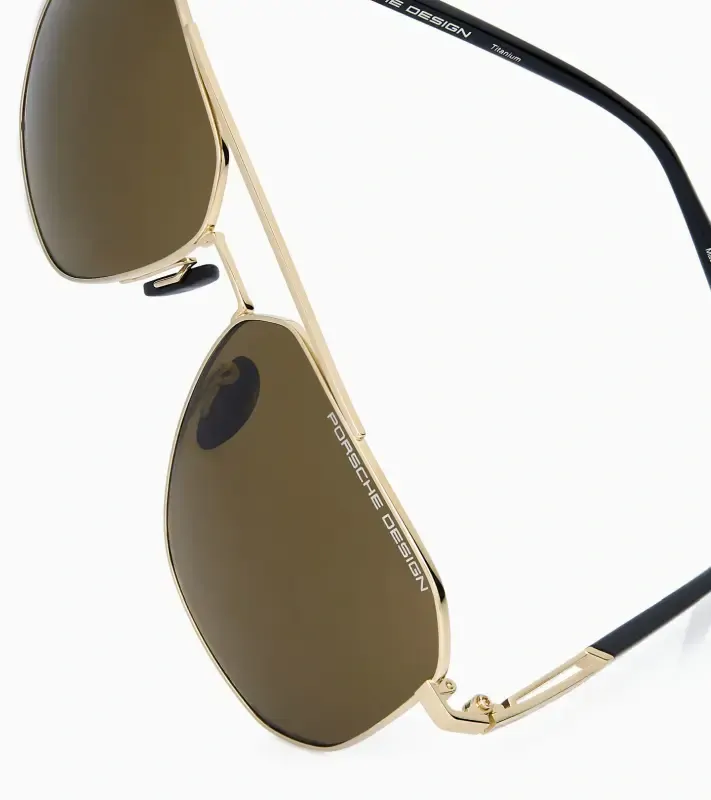 PORSCHE DESIGN Sunglasses P´8967 Sluneční brýle zlatočerné s hnědými skly