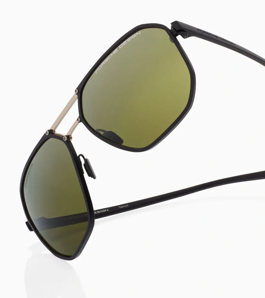 PORSCHE DESIGN Sunglasses P´8971 sluneční brýle černé se zelenými skly pol.