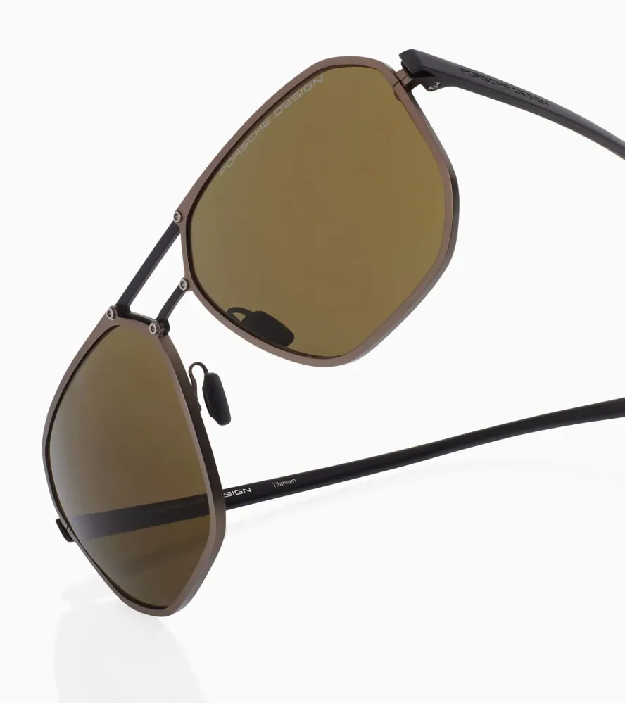 PORSCHE DESIGN Sunglasses P´8971 sluneční brýle hnědo černé s hnědými skly